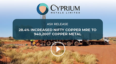 ASX Release – 28.4% increased Nifty Copper MRE to 940,200t copper metal