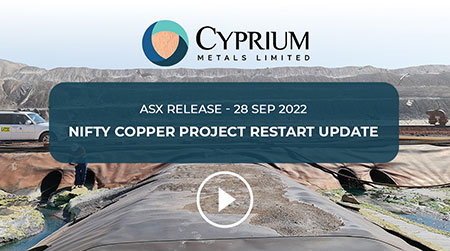 ASX Announcement – Nifty Copper Project Restart Update
